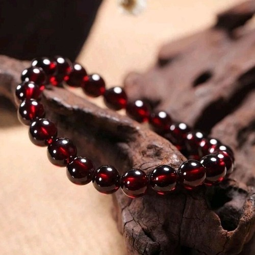 Natural red garnet beads - red,